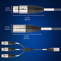 XLR 3 Way Splitter Cable, Devianl 1 Male to 3 Female XLR Split, Balanced Micr…