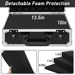 Fukumi 14 Inch Aluminum Hard Case with Customizable Foam – Heavy-Duty Protect…
