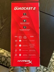 HyperX Quadcast 2 Microphone Black Red W/Removable Shock Mount