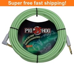 PIG HOG PCH20GLOR GLOW IN THE DARK INSTRUMENT CABLES, RIGHT ANGLE 20FT – New
