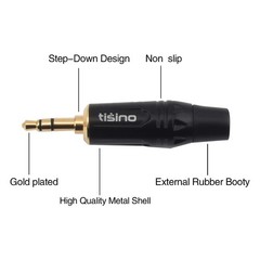 Tisino Dual XLR to 3.5mm Stereo Mic Cable, 2 Female 6.6 feet, Black