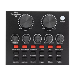 V8 Sound Card Professional Audio Soundcard Broadcast Equipment Webcast Live Broa