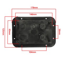 Large Plastic Thicken Speaker Jack Plate Dual Aftermarket NL4MP 178mm x 125mm