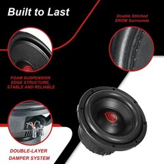 PRORECK 408-D2 8″ 1200W Subwoofer Pair Summer Ready Dual 2 Ohm Car Audio