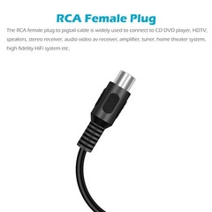 Fancasee 2-Pack RCA Female Plug to Speaker Wire Bare Jack, Black