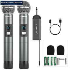 Phenyx Pro Dual Digital Wireless Microphone System, w/2 Handheld PDP-2, Gray