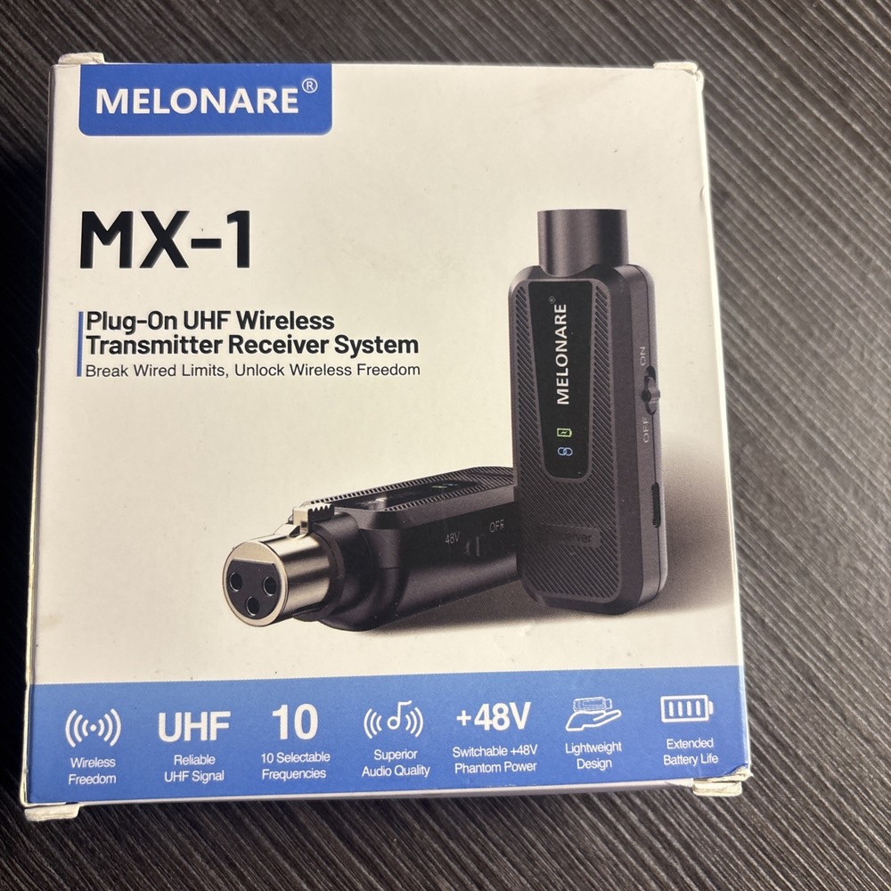New In Box~Melonare MX-1 Plug-On Wirelss Transmitter Receiver System