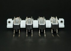 2pc Interlock Push Button Pushbutton Switch Lock Type 4 Key 4 pole with Ear #404