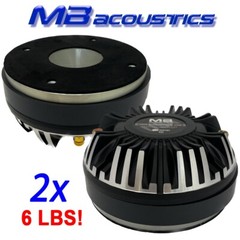 2x Titanium Compression Drivers, 2″ VC, 8Ω, 1000W Bolt-On 2″ throat MB Acoustics