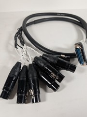 Seismic Audio SA-DB8XM5 DB25 to 8 Channel XLR Male Snake Cable 5ft