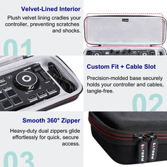 LTGEM DJ Controller Case for Hercules Compact DJ Djcontrol Starlight – Hard Stor