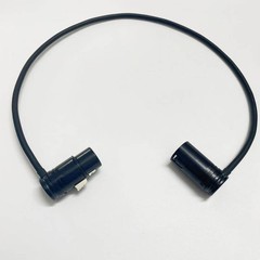 2PC 1M Low-Profile Right-Angle 3 Pins XLR Male to Female Adjustable-Angle Cable
