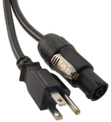 16-AWG Stage Lighting Fixture NEMA 5-15P to True1 Female PowerCon Cable