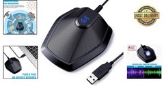 Omnidirectional USB Microphone with Mute Function for Clear Video Conferencing