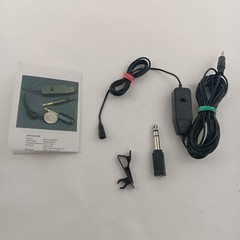 Pearstone Omni Lavalier Microphone With In-Line On And Off Switch – Black