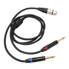 Dual 6.35mm Male To XLR Female Cable 24K Gold Plated Connectors Dual 1/4in NEW⭐