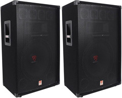 RSG15 Pair 15-In 1500-Watt Peak / 750-Watt RMS 3-Way Passive Dj/Pro PA Speakers,