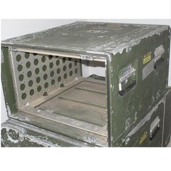 Aluminum EDAK MILEX 6U 19×19 Shallow Rack Mount Case Green Deep Lid