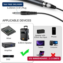 FIFINE Karaoke Microphone, Dynamic Vocal Microphone for Speaker, 6.35MM Wired Ha