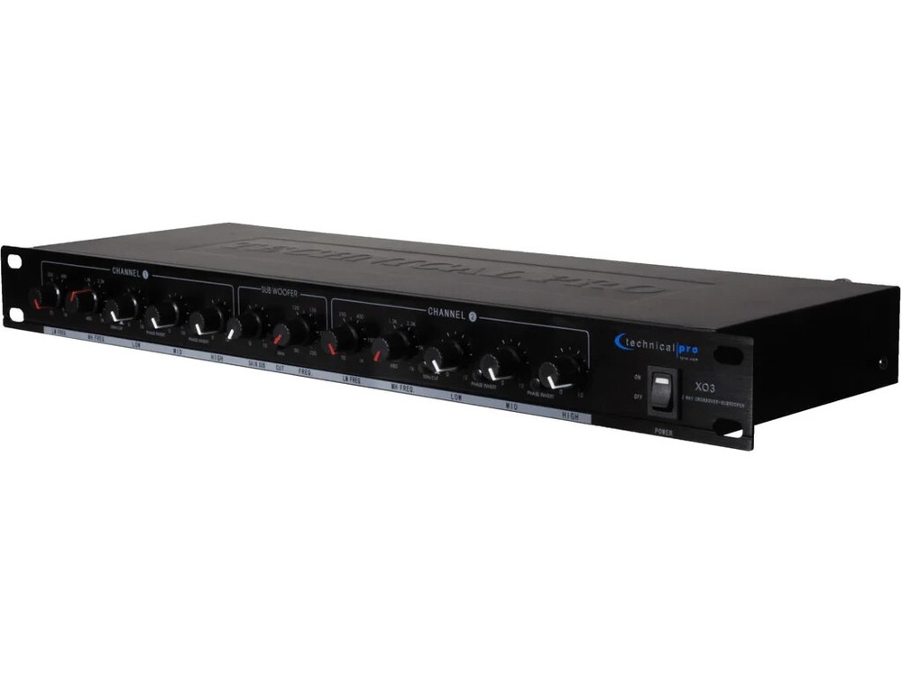 Technical Pro XO3 Professional 3 -Way Crossover with Sub Output