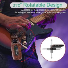 AKLOT Wireless Guitar System Transmitter Receiver Set 2.4GHz Built-in Rechargeab