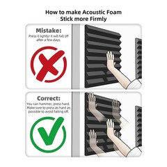 24PCS Self-Adhesive Acoustic Panels,1X12X12Inch Sound Proof Foam Panels,for8898