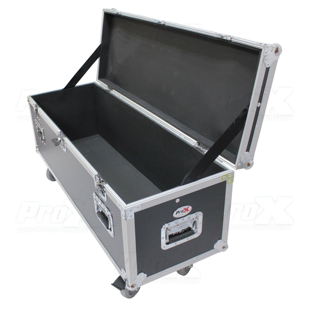 PROX ATA Road Case Utility DJ Trunk w/ Wheels & Foam Lined For Stands /More SALE