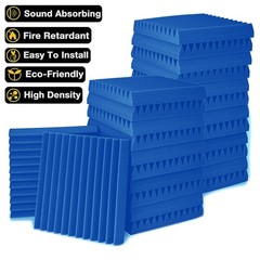 12/48/96 Pack Acoustic Wall Panels Studio Sound Noise Proofing Insulation Foam