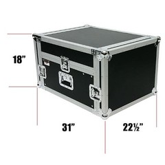OSP 4 Space ATA DJ Mixer Amp Rack Road Case 12U Top Fits Presonus 16.4.2 mixer