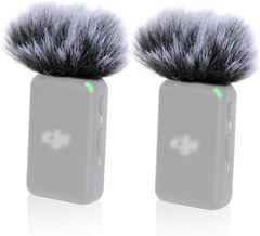 Furry Pop Filter Compatible with DJI MIC Wireless Lavalier Microphone, Windscree