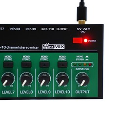 Professional Powered Mixer Power Mixing Amplifier 10 Channel Amp USB 10W