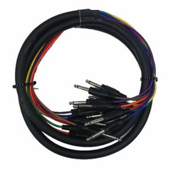 Cable Up CU/SU202 6′ 1/4″ TS Male to 1/4″ TS Male Audio Snake (8-Channel)