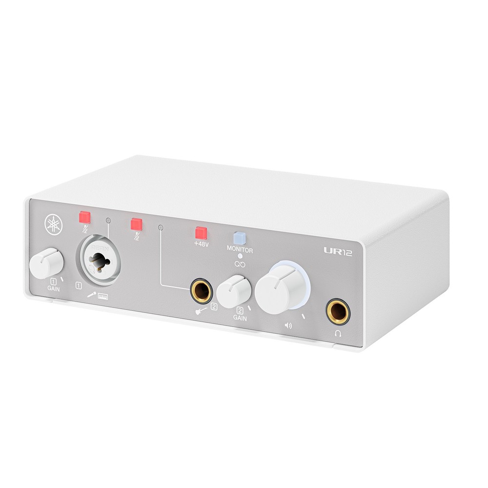 Yamaha Pro Audio UR12MK3 W 2-in/2-out USB-C Audio Interface – White
