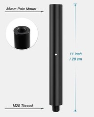 11 Inch Extended Pole Subwoofer Pole M20 Speaker Mount Pole with 35Mm Mount
