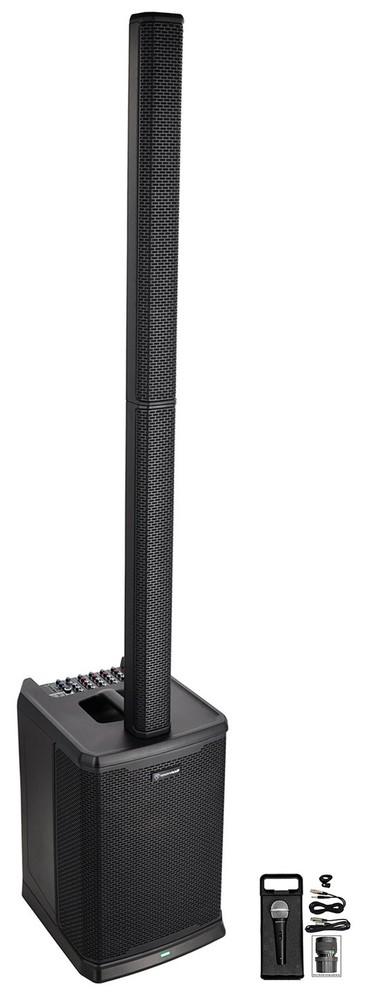 Rockville TITAN MIX12A 12″ Powered Array Speaker/Sub 8-Ch. Mixer PA System+Mic
