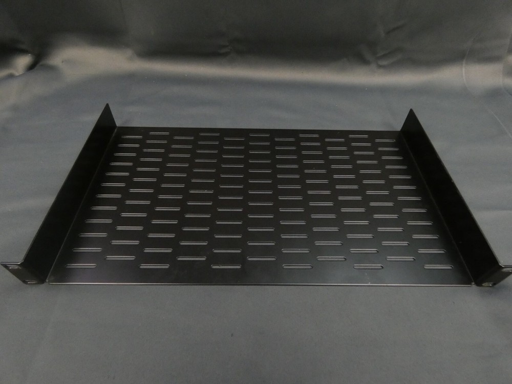 1U 19″ L x 10″ D Vented Rack Shelf for Server or Pro Audio Rack