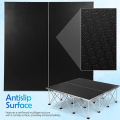4*4 ft Assemble Stage Riser for Wedding Event Drums Foldable Performances Stages
