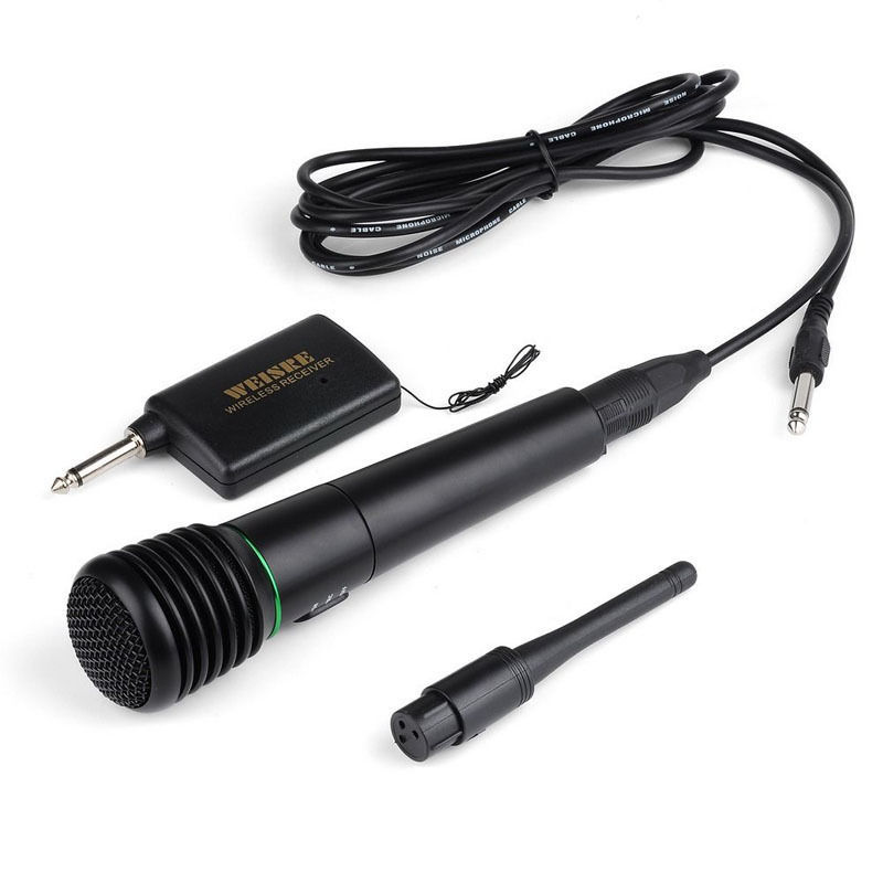 Handheld Wireless Cordless&Wired Cable Microphone Mic for TV Meeting Wedding US