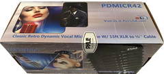 PYLE Vintage Retro Dynamic Vocal Microphone with 16ft XLR Cable, SILVER