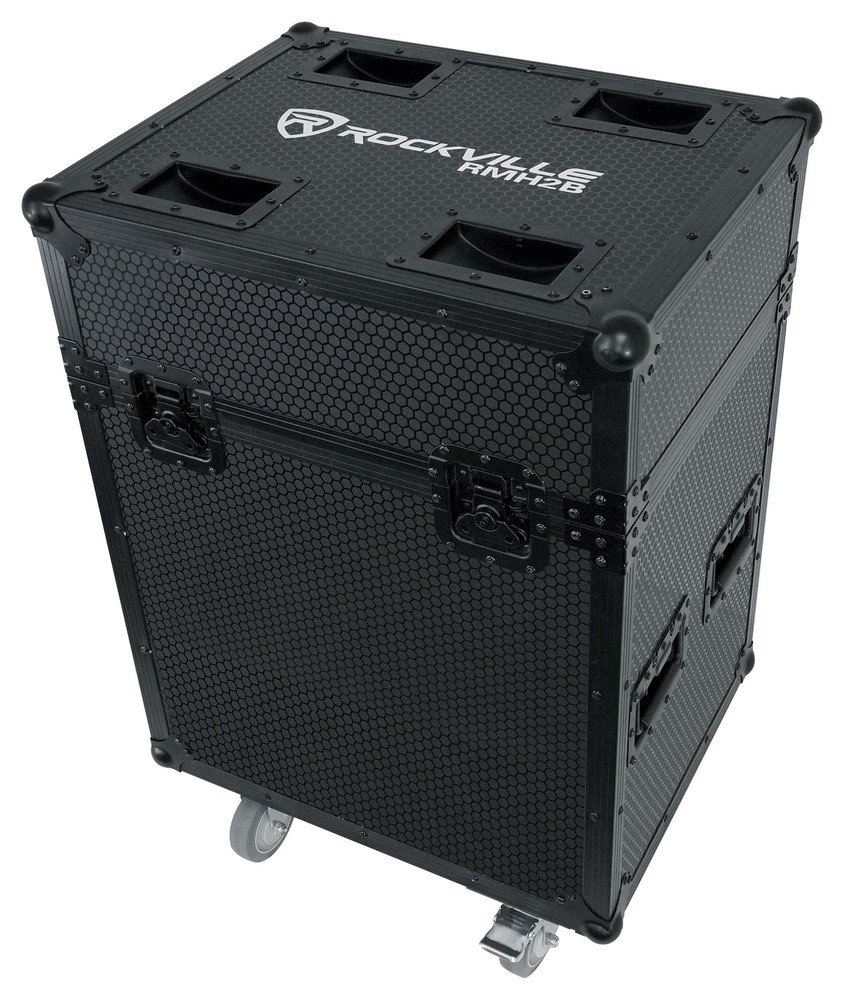 Rockville Black Road Case Fits (2) American DJ Inno Spot Pro Moving Head Lights