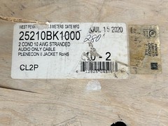 West Penn Wire 25210BK1000 2 CONDUCTOR 10AWG STRANDED 280′