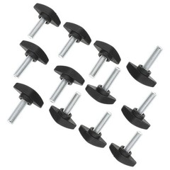 10Pcs Black Mic Stand Screws Durable PP and Carbon Steel Adjustable Clamp Screws