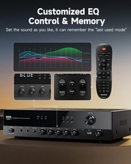 Donner MAMP4 Stereo Receivers 5.1 Channel Audio Amplifier 60W/4R & 25W×3 RMS