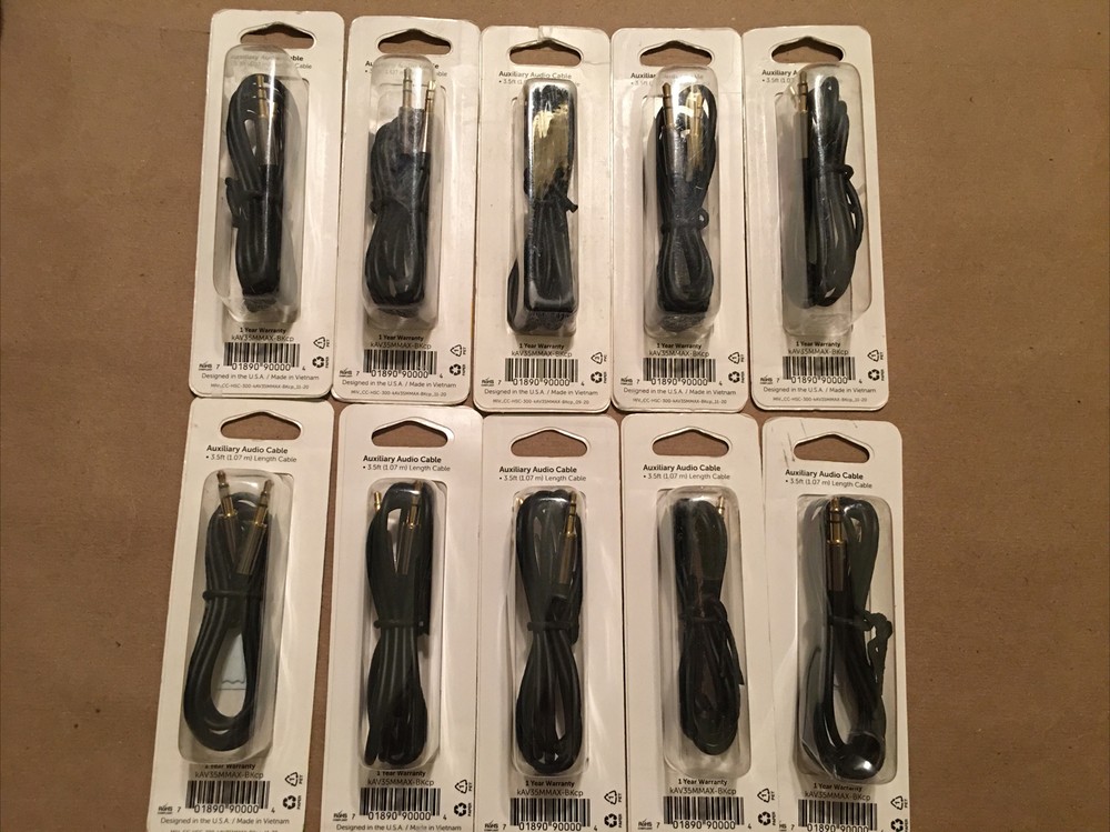 10 pcs lot wholesale cell candy auciliray audio cable 3.5 Ft