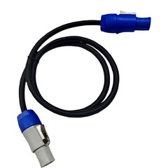 4Pcs 3ft 16AWG Stage Lighting Fixture For PowerCon Power-Through Blue Cable NEW