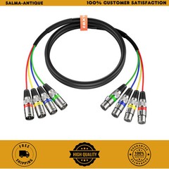 6ft 4 Channel XLR Snake – Premium XLR Male to XLR Female Snake Cable for Live