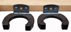 2PCS Rubber Microphone Hook Stands Hangers Wall Clip Clamp Holders