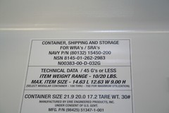 Used Shock Mounted 45G Flight / Road Case 10/20lb payload -fiberglass & Aluminum