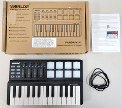 Worlde Panda Mini USB MIDI Keyboard Controller 25 Keys w/ Drum Pads New Open Box