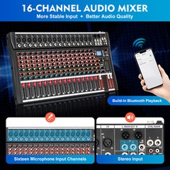 16 Channel Professional Mixer Power Mixing 16 DSP USB NEW